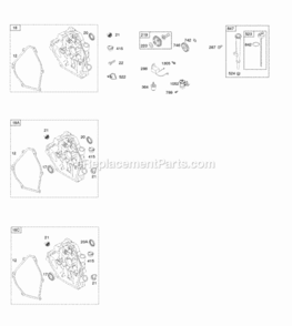 Crankcase_Cover_Lubrication Diagram and Parts List for 15T212-1128-F8  Briggs and Stratton Engine